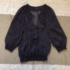 Zara Sheer Polka Dot Blouse